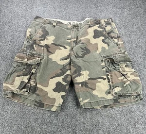 Old Navy Shorts Mens Size 40 Camo Canvas Green Cargo Pockets 11” Inseam - Picture 1 of 9