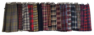 WOMENS LOT OF 16 VINTAGE SKIRTS PLAID PREPPY SCHOOL PLEATED WOOL TARTAN - Picture 1 of 17