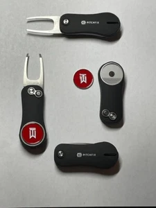 1 Pitchfix Golf Switchblade Divot Tool Hybrid 2.0 & 1" TW Nike Coin Golf Marker - Picture 1 of 2