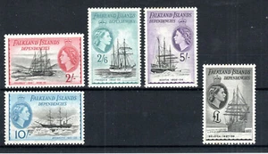 Falkland Islands Dependencies 1954-62 2s 6d to values SG G36-G40 MH - Picture 1 of 1