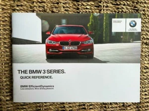BMW 3 SERIES SALOON OWNERS MANUAL HANDBOOK QUICK REFERENCE GUIDE ONLY - Picture 1 of 2