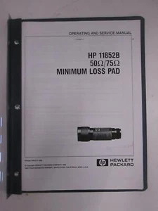 HP 11852A Minimum Loss Pad, Operating and Service Manual, Used - Picture 1 of 3