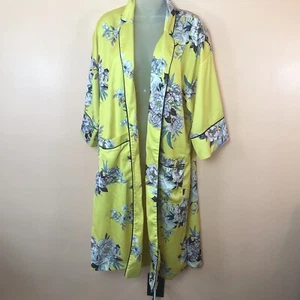 Topshop Accappatoio Kimono Giallo Stampa Airone Donna 6 - Foto 1 di 7