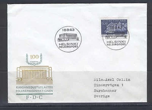 Finland F93 FDC 1963 1v Addressed Palace Architecture - Picture 1 of 1