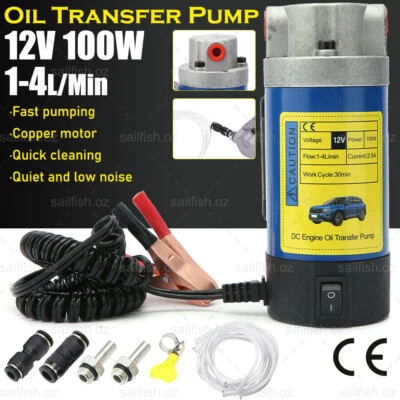12V Portable Electric Oil Transfer Extractor Fluid Suction Pump Diesel Siphon - image 1 of 4