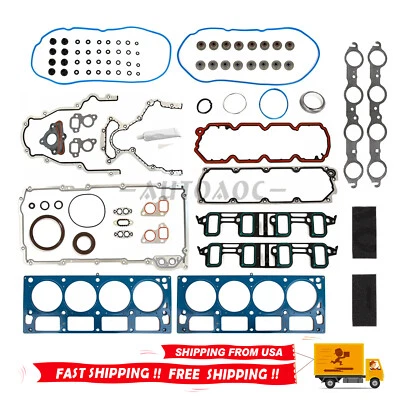 Full Gasket Kit For 07-12 Cadillac Chevrolet Sierra 1500 GMC Yukon 6.0 6.2 VIN Y - Image 1 of 4