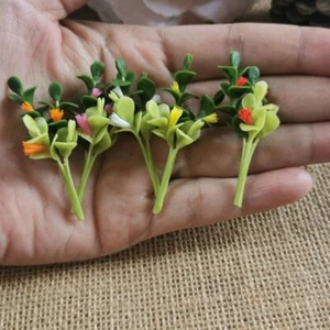 5 Casa delle Bambole Miniatura Bambino Sole Rosa Argilla Piante Fiore Fata Giardino Decorazione Casa - Foto 1 di 8