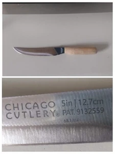Chicago Cutlery 6B17 Kitchen Knives Wooden Handle 5" 12.7cm Steak/Butter Knife - Picture 1 of 3