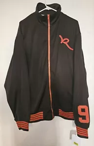 Nuevo con etiquetas Rocawear Marrón Cremallera Completa Chaqueta de Pista Suéter Logotipo XL Bordado Y2K Hip Hop - Imagen 1 de 4