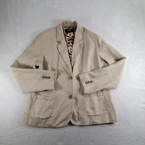 Abrigo M&S Per Una para mujer Reino Unido 20 beige lino puro - Imagen 1 de 8