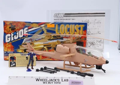 Figura de acción vehículo Hasbro Locust XH-1 Assault Copter completo GI Joe 2000 Foto 1 de 4
