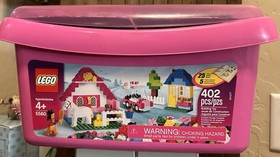 LEGO Classic Large Pink Brick Box (5560) NIB Filled With Lego Set