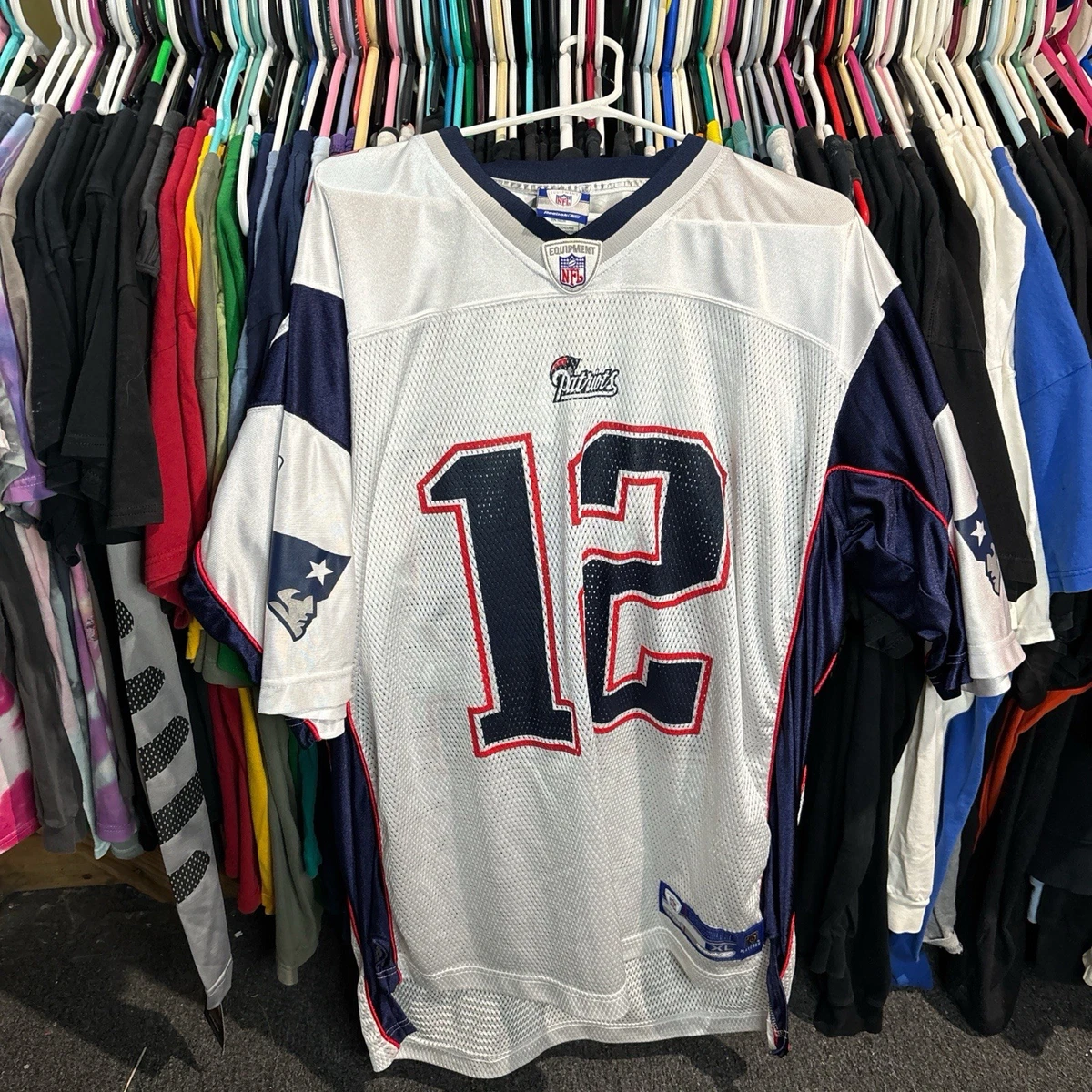 New England Patriots Tom Brady シャツ 12 Camiseta Homens 2023nfl New England Patriots 12 Tom Brady Blue
