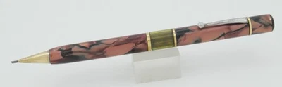 Tripp-Barr Burgundy Marble & Gold Lead Window 1.1mm Pencil - c. 1933 - Scarce!! - Image 1 of 3