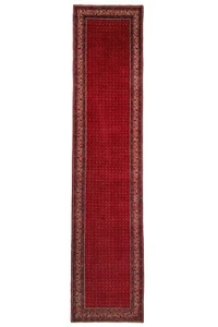 Sarough Handgeknüpfter Perserteppich 386x78 cm-Orient,Carpet,Rug,Läufer,Rot - Picture 1 of 12