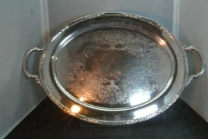 CAMILLE INTERNATIONAL SILVER 201/2 HANDLED SERVING TRAY PLATTER 6082 - Picture 1 of 3