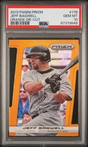 2013 Panini Prizm Jeff Bagwell Orange Prizm Die-Cut #d /60 PSA 10 Pop 1 !!! - Picture 1 of 2