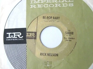 RICKY NELSON * 45 * Stood Up / Be-Bop Baby * 1957 * OLD USED * RI * USA Imperial - Picture 1 of 2