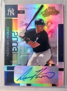 2003 PLAYOFF ABSOLUTE MEMORABILIA SPECTRUM AUTO AUTO DREW HENSON /50 Autograph 