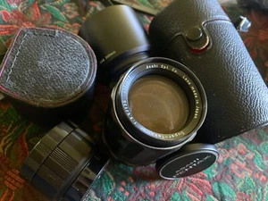 Super Takumar PENTAX 135MM F3.5 LENS M42 Screw Mount With Caps/Shade/Case and 2X - Picture 1 of 8