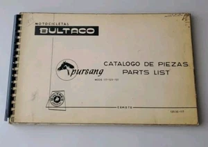 VINTAGE BULTACO PURSANG 125 250 360 PARTS MANUAL 117 120 121 PART NUMBER LIST - Picture 1 of 13