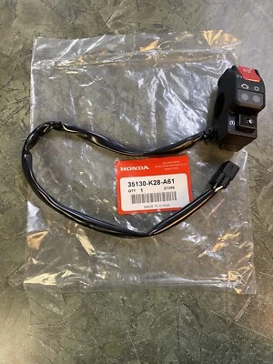 Interruptor de parada de motor genuino Honda CRF110F CRF125F/FB 2019-2023 35130-K28-A61 Foto 1 de 4