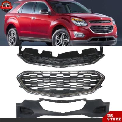 For 2016 2017 Chevrolet Equinox Front Upper Lower Grille Grill + Bumper Cover — 第 1/4 张图片