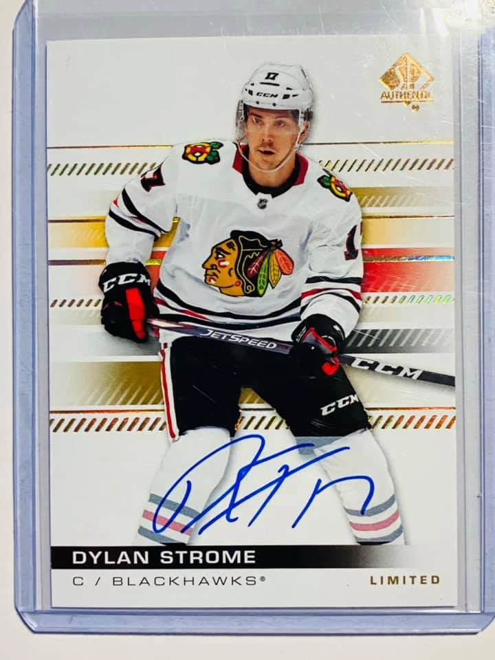  2019-20 SP Authentic Limited Autographs #6 Dylan Strome  Blackhawks - Image 1 of 1
