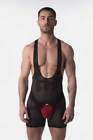 BARCODE Berlin Mens Sexy Open Front & Backless See-Through Mesh Singlet