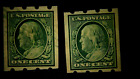U S Stamps priv.perfs. Brinkerhoff Scott 343 type 1 used lot of 2 cv 50.00