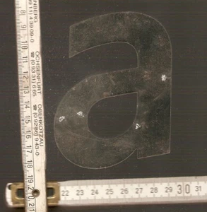 alter silberne großer Buchstabe Alu Metall für Hausnummer " a "   10,5cm hoch - Bild 1 von 1