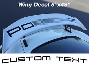 Custom Text GT3 Rear Wing Spoiler Decal for Porsche 911 2012-2019 991 991.2 GT3 - Picture 1 of 3