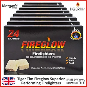 Tiger Tim Fireglow Firelighter Fast Long Burning BBQ Woodburner Grill Stove - Picture 1 of 14