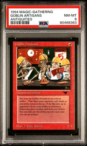 1994 MTG Magic the Gathering Antiquities Goblin Artisans Uncommon PSA 8 NM-MT - Picture 1 of 4