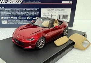 1:43 HI STORY HS547RE MAZDA ROADSTER Leather VS 2024 MX-5 MIATA scale model car - Picture 1 of 24
