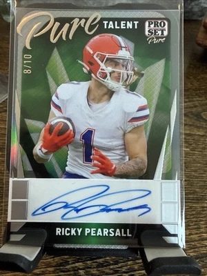 🏈 2023 Leaf Pro Set Ricky Pearsall Auto #8 Out Of 10 ! Nice Card !! - Image 1 of 4