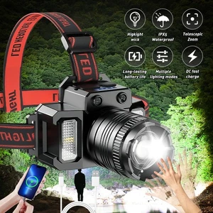 50000LM LED Headlamp Rechargeable Headlight Zoomable Head Torch Lamp Flashlight - Picture 1 of 13