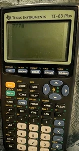Texas Instruments T1-83 PLUS College Graphing Calculator with Cover, Works Black - Picture 1 of 4