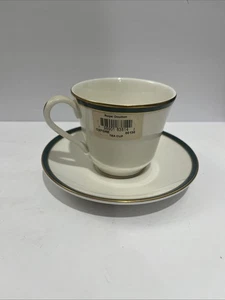 Royal Doulton Oxford Green Accent Cup And Saucer Set New W/ Tags - 6 Available - Picture 1 of 7