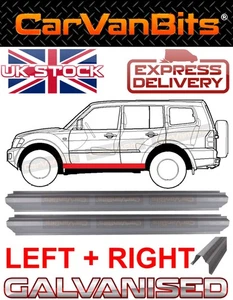 PER MITSUBISHI PAJERO MONTERO 3 III 99-06 RIPARAZIONE BATTISCOPA COPPIA PANNELLI ESTERNI RUGGINE - Foto 1 di 5