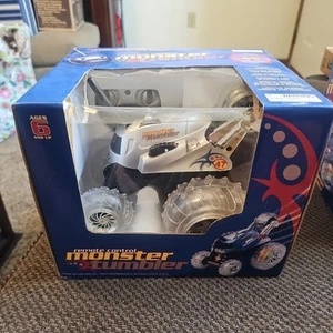 Brand New Silver Monster Tumbler Remote Control 360 Degrees Spinning Car 27 mHz - Picture 1 of 14