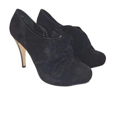 Madden девочка черный собранными в Рюш замши бант шпилька каблук насосы ботинок 8,5 - Изображение 1 из 4