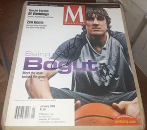 Andrew Bogut Milwaukee Bucks SIGNED 2006 M MAGAZINE COA AUTOGRAPHED Australia - Picture 1 of 1