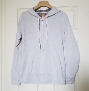 Lucy Women's Light Grey Half Zip Pullover w/Thumb Holes & Pockets - Size Medium - Picture 1 of 9