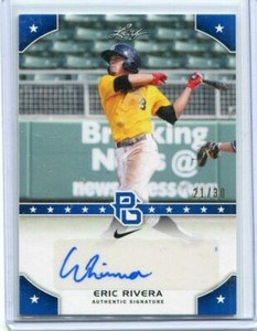 2015 Leaf Perfect Game Autographs Blue Eric Rivera Auto 21/30