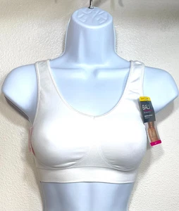 NWT Bali Women's M One Smooth U Smooth Wireless Support Bralette DFBRAL White - Picture 1 of 7
