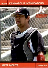 2008 Kannapolis Intimidators 2nd Half Multi-Ad #15 Matt Inouye Honolulu Hawaii