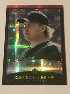 2001 Bowman Chrome X-Fractor Curt Schilling #97 Arizona Diamondbacks Card - Picture 1 of 2