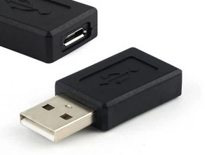 USB Type A(male) to USB Micro B(female) Laptop Desktop Adapter Converter - Picture 1 of 1