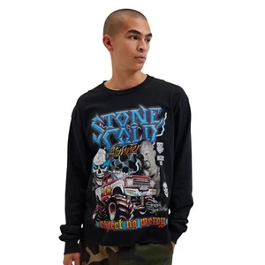 Stone Cold Steve Austin Long Sleeve T-Shirt Tee Black WWF WW Men’s X-Large XL - Picture 1 of 8